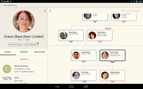Généalogie sur Android MyHeritage