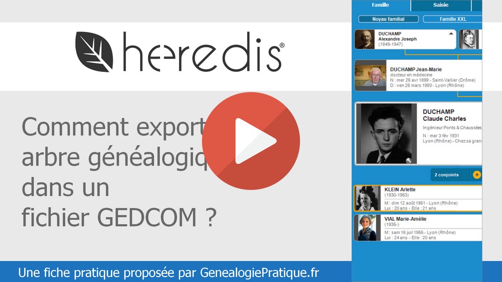 Heredis Exporter Gedcom
