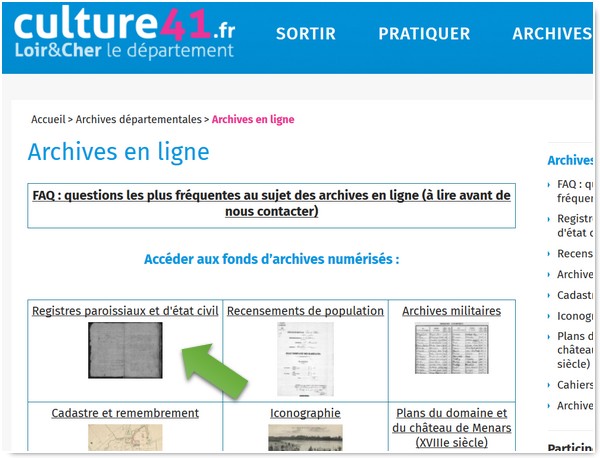 Genealogistes Utilisez Les Actes_Archives 41 page principale