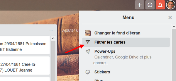 Organiser vos travaux Genealogique avec Trello _ Filtrer