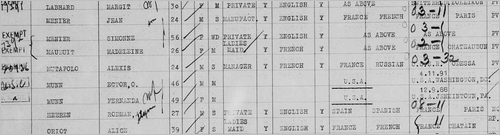 Les listes de passagers de Ellis Island accessibles gratuitement sur FamilySearch - Extrait liste