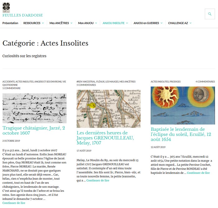 SItes Anecdotes - Feuilles d ardoise