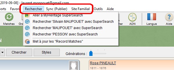 Logiciel MyHeritage - Options payantes