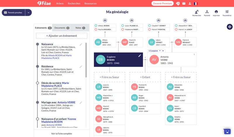 Filae gratuit ou Filae premium - Parents proches