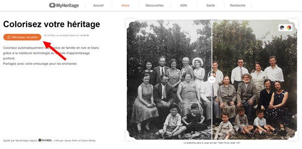 MyHeritage In Color - Telecharger une photo