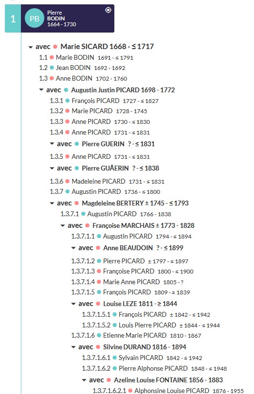 Les différents types de généalogie - Généalogie descendante Filae