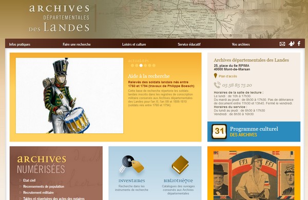 Genealogie 40 - Archives départementales des Landes