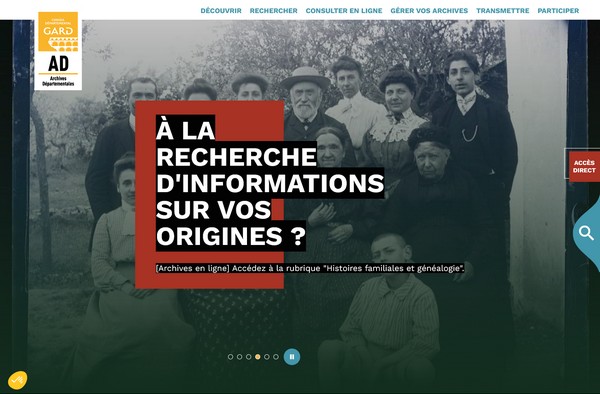 Genealogie 30 - Archives départementales du Gard