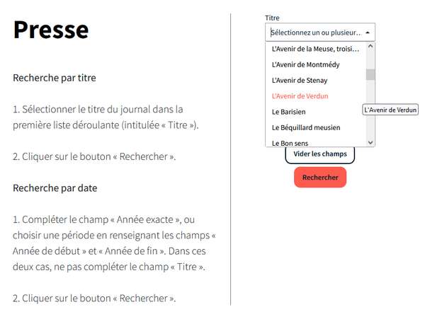 Presse ancienne - Achives départementales de la Meuse