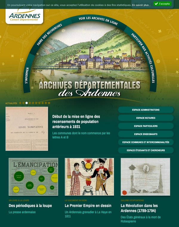 Genealogie 08 - Archives départementales des Ardennes