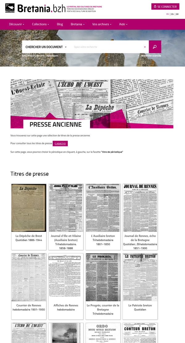 Presse ancienne - Bretania