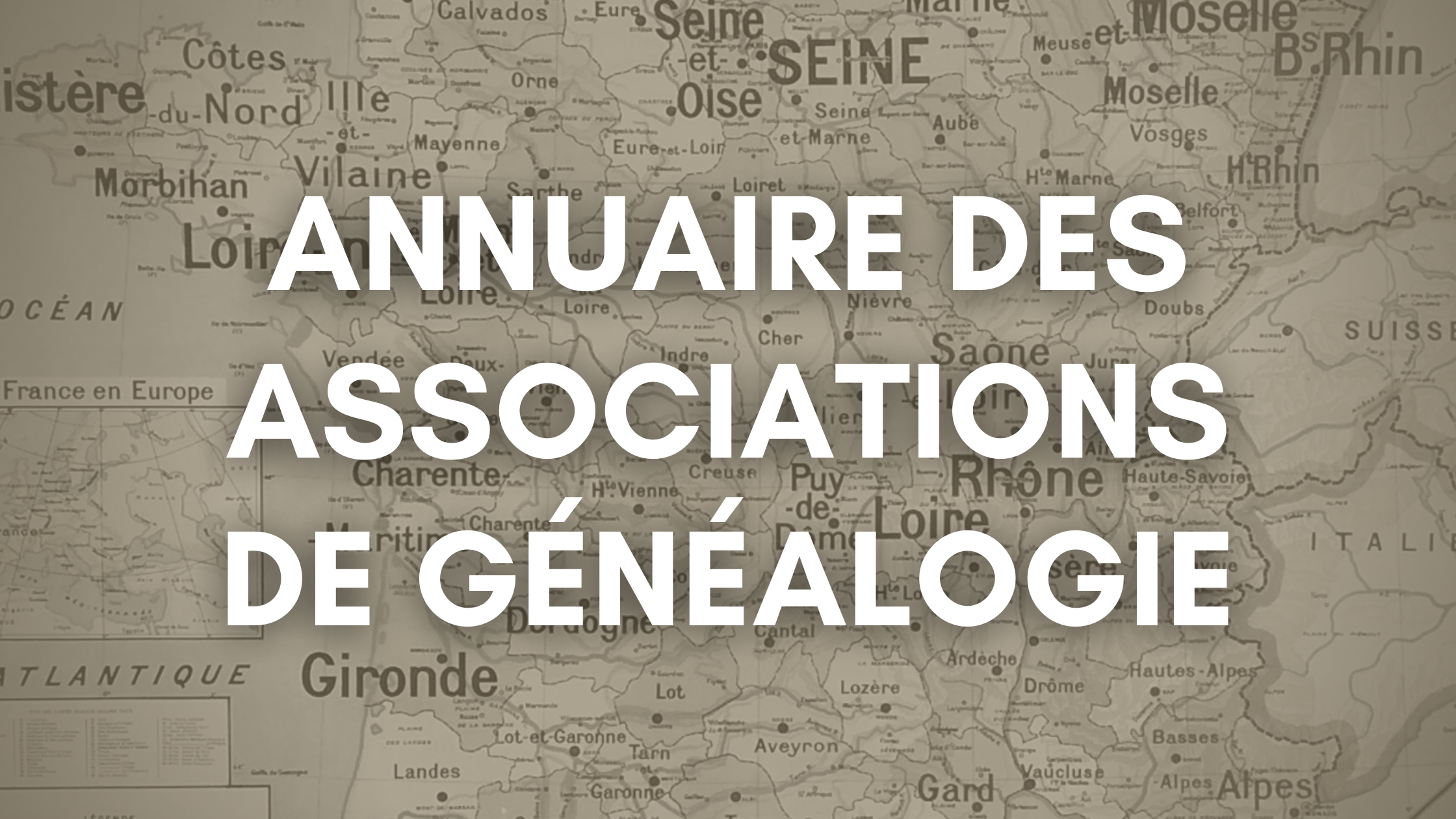 Annuaire des associations de généalogie