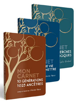 Boutique - Pack 3 carnets - Votre généalogie en poche